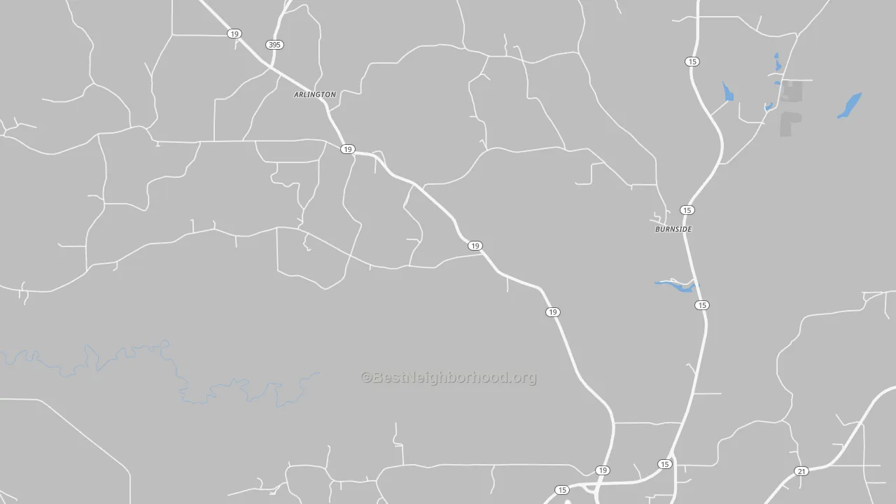 Transit Grade map of Burnside, MS