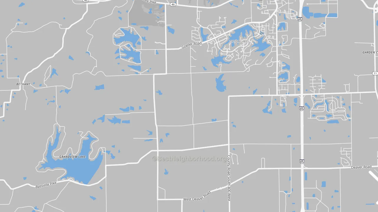 Transit Grade map of Burnsville, IN