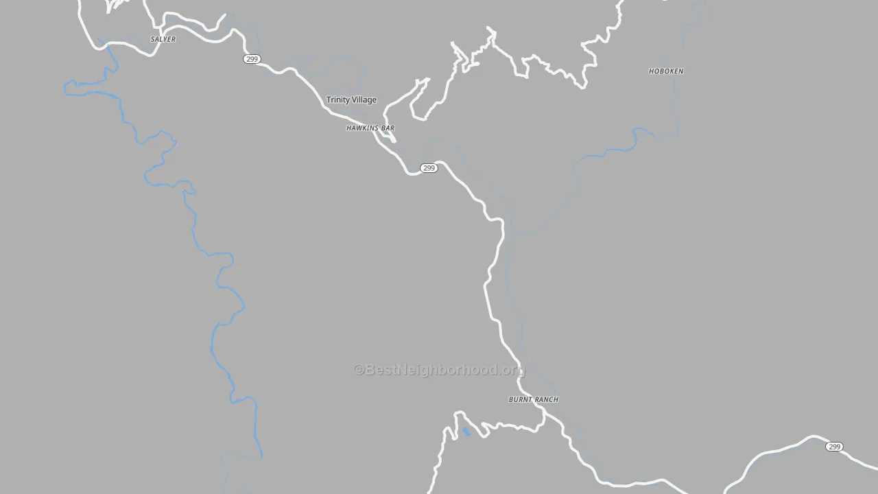 Transit Grade map of Burnt Ranch, CA