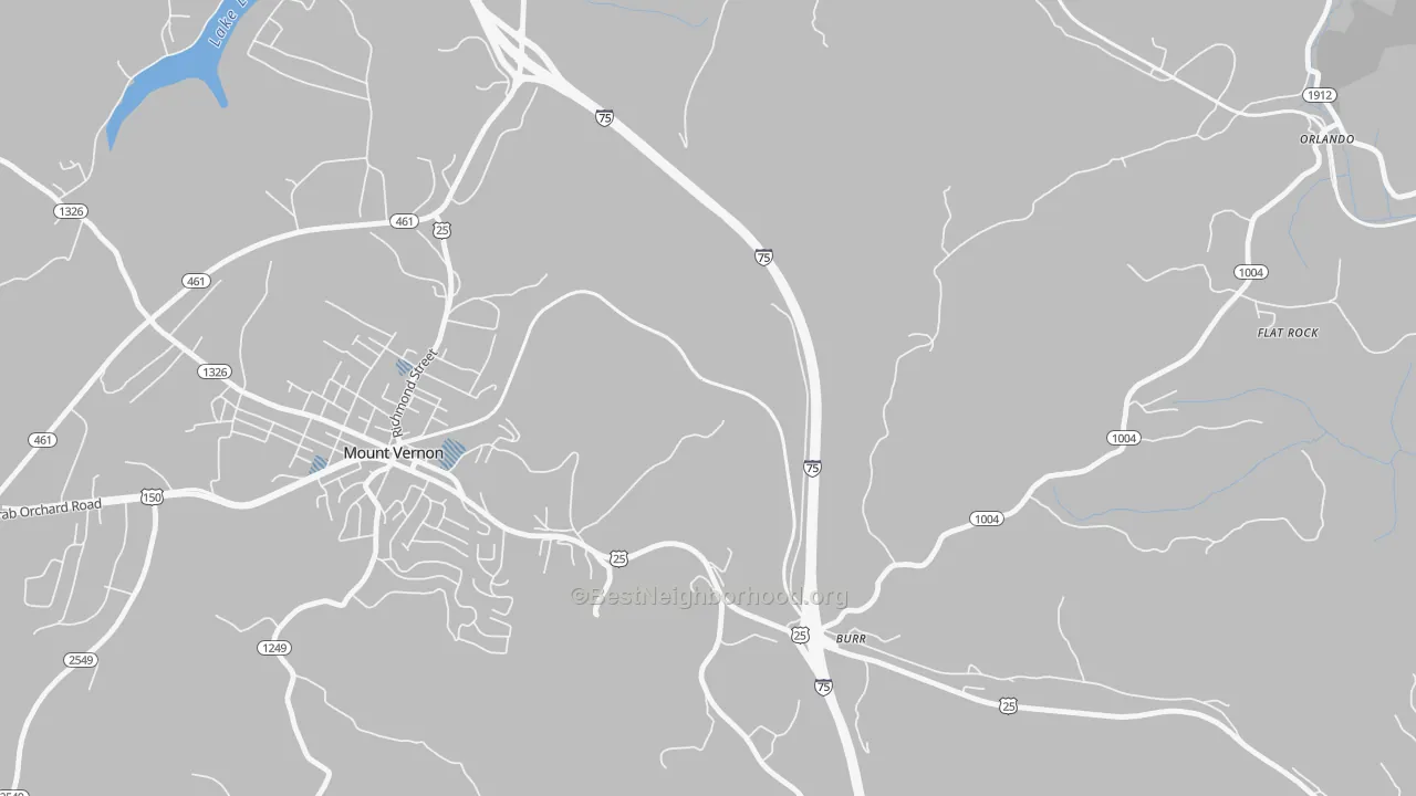 Transit Grade map of Burr, KY