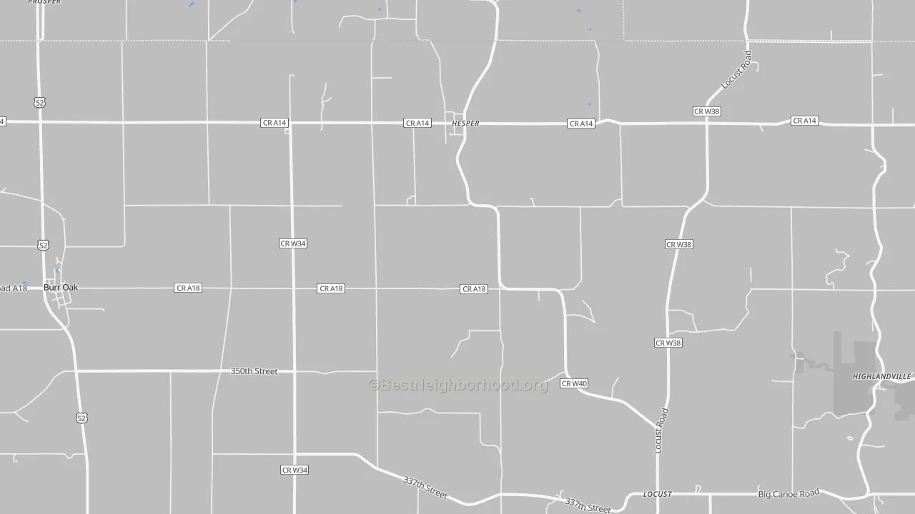 Transit Grade map of Burr Oak, IA
