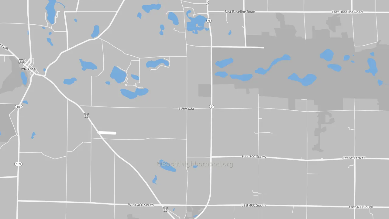 Transit Grade map of Burr Oak, IN