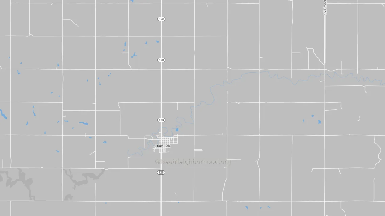Transit Grade map of Burr Oak, KS