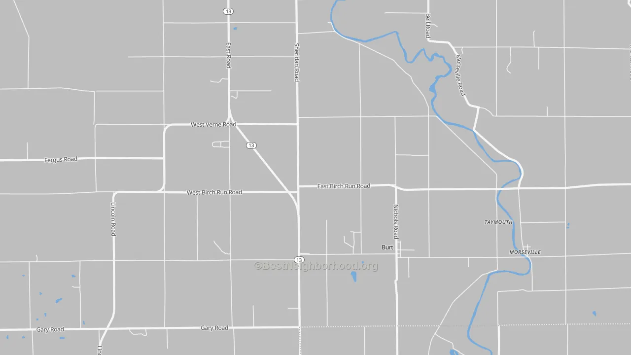 Transit Grade map of Burt, MI