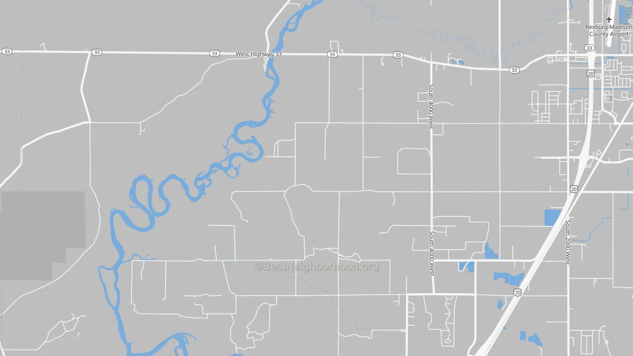 Transit Grade map of Burton, ID