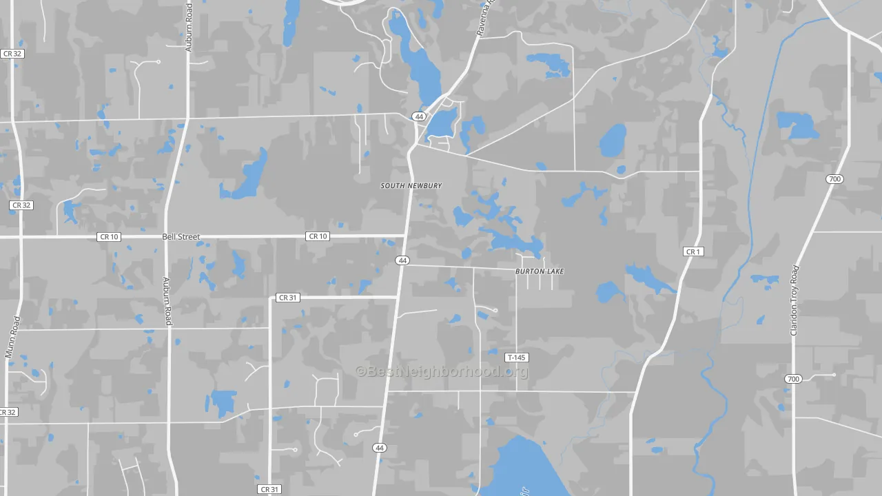 Transit Grade map of Burton Lake, OH
