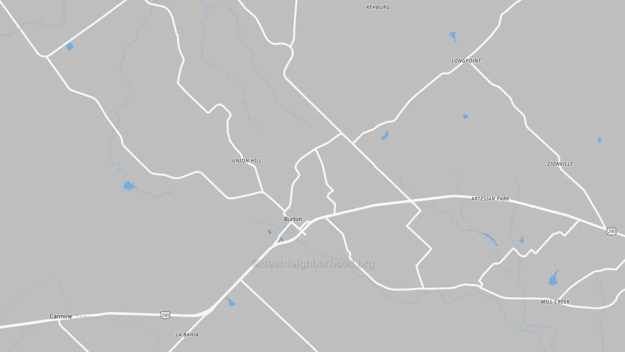 Transit Grade map of Burton, TX