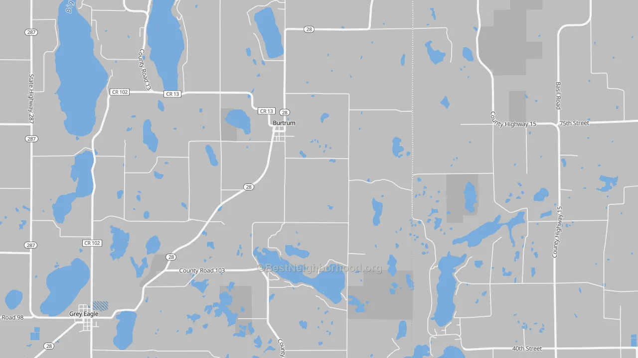 Transit Grade map of Burtrum, MN