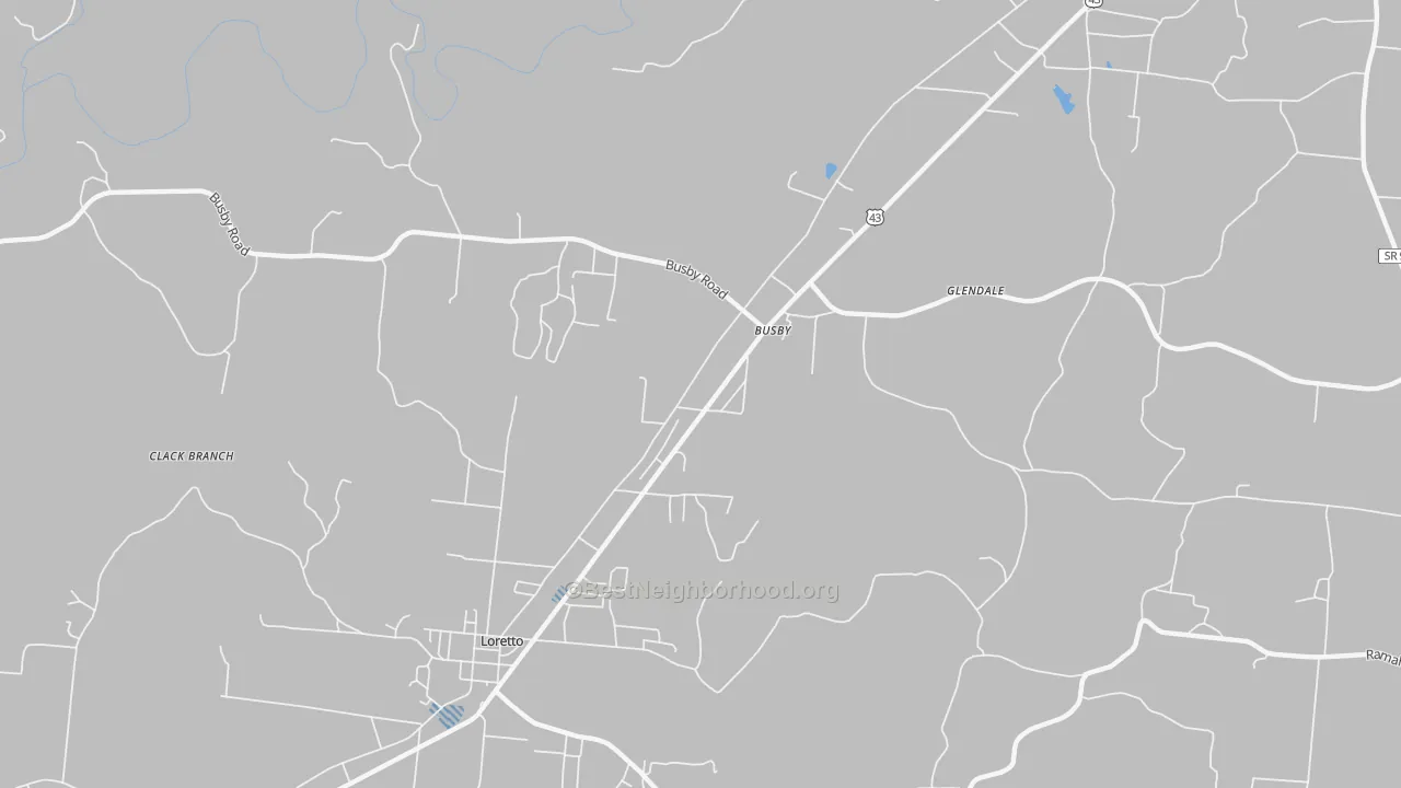 Transit Grade map of Busby, TN
