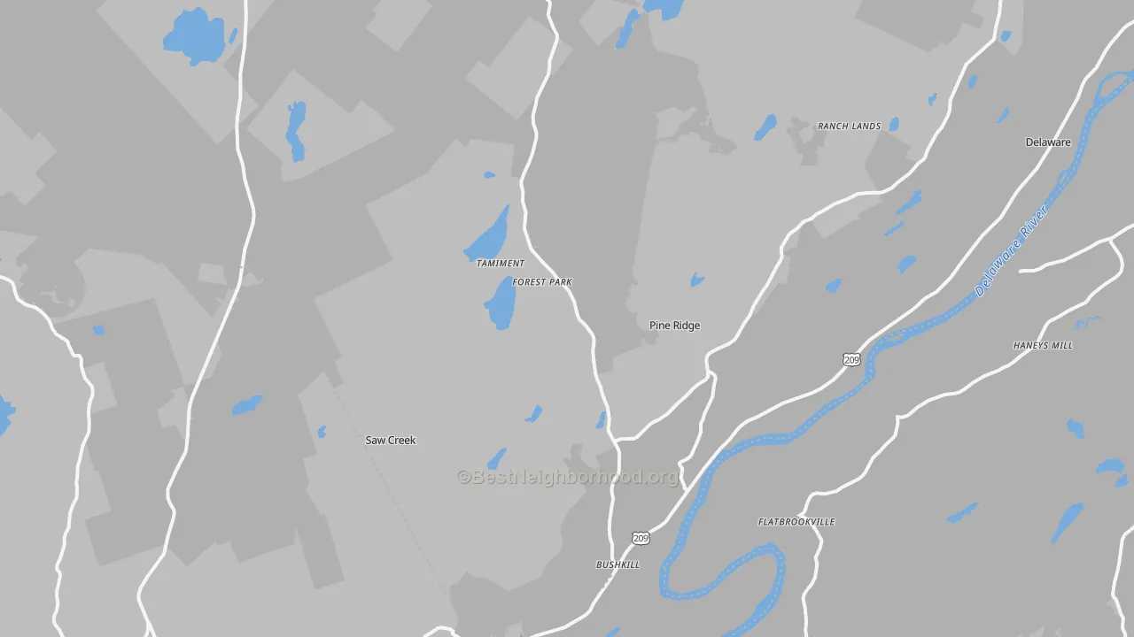 Transit Grade map of Bushkill, PA