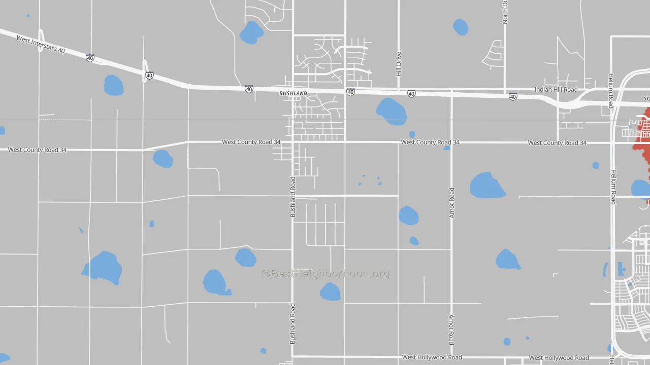 Transit Grade map of Bushland, TX