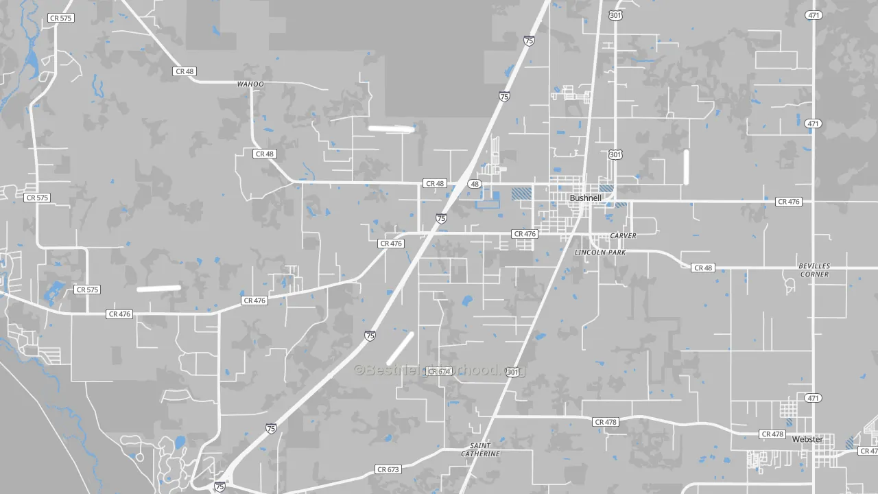 Transit Grade map of Bushnell, FL