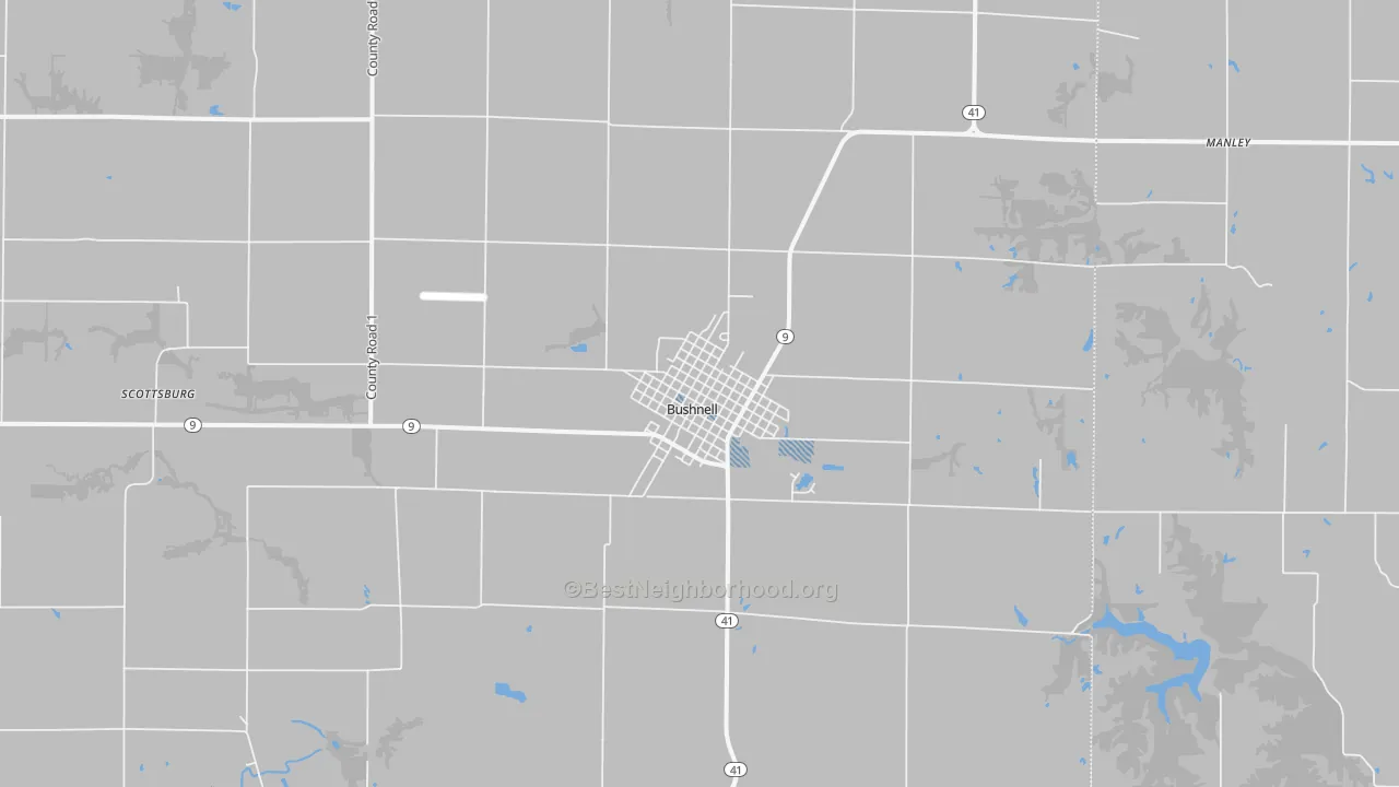 Transit Grade map of Bushnell, IL