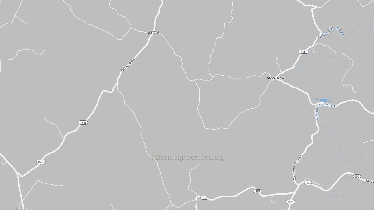 Transit Grade map of Bushtown, KY
