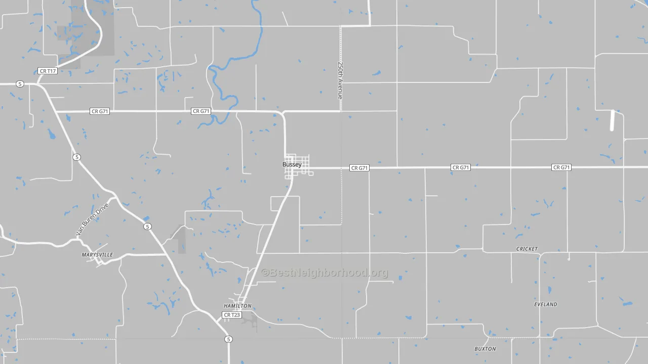 Transit Grade map of Bussey, IA