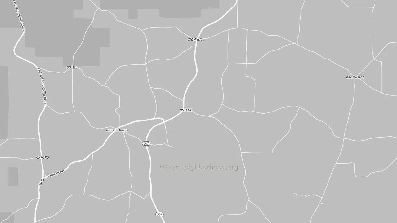 Transit Grade map of Busy Corner, MS