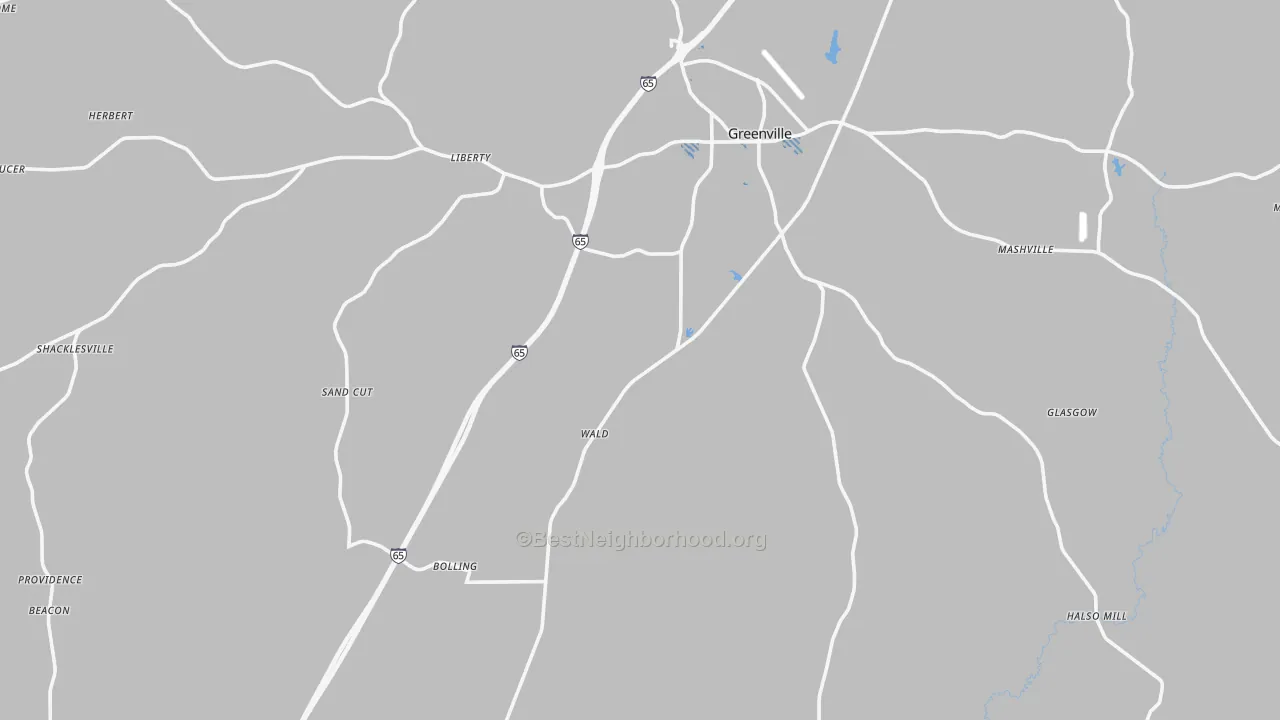 Transit Grade map of Butler County, AL