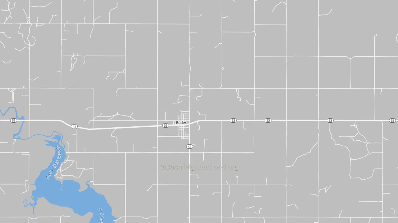 Transit Grade map of Butler, OK