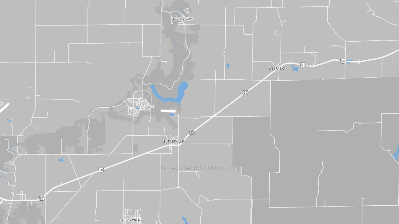 Transit Grade map of Butlerville, IN