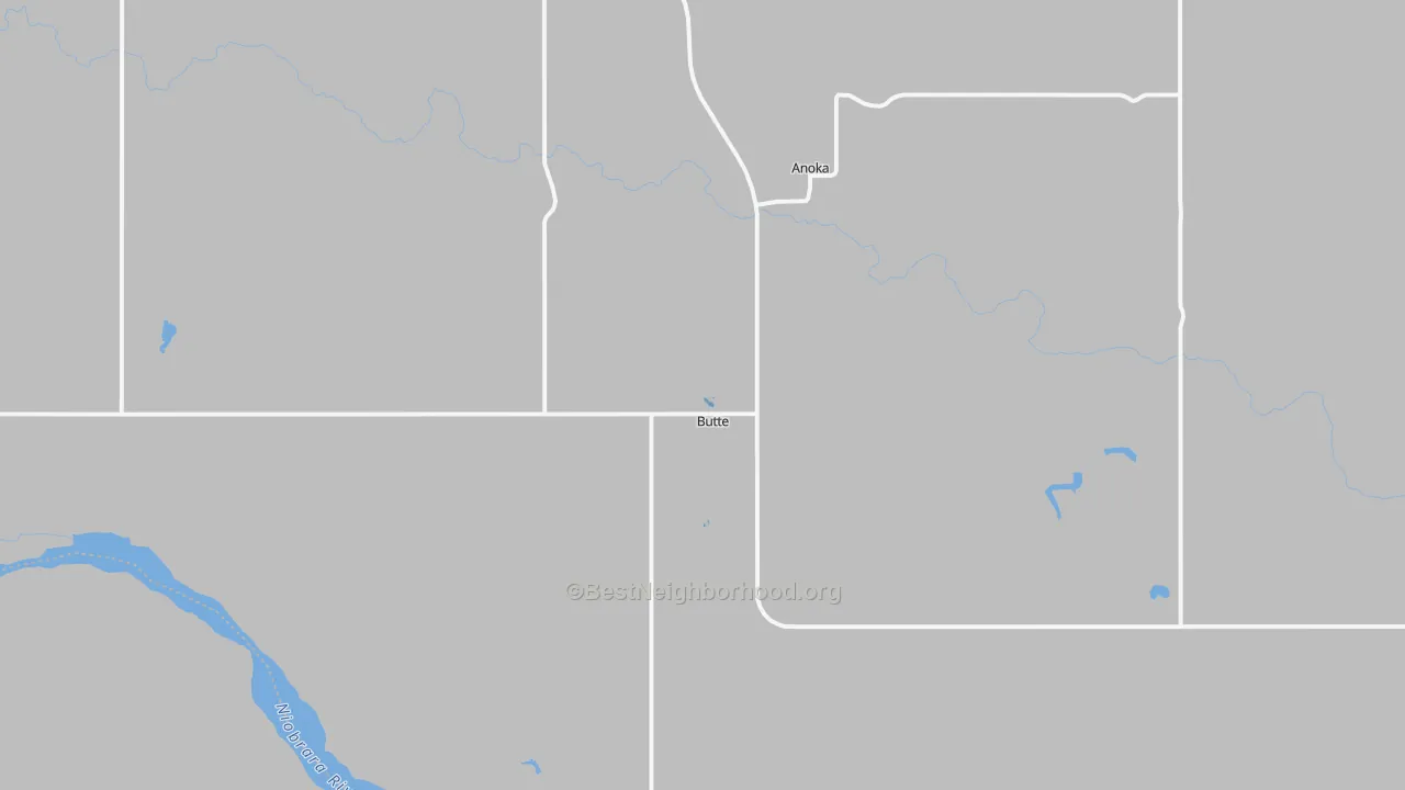 Transit Grade map of Butte, NE