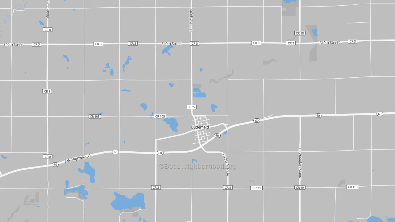 Transit Grade map of Butterfield, MN