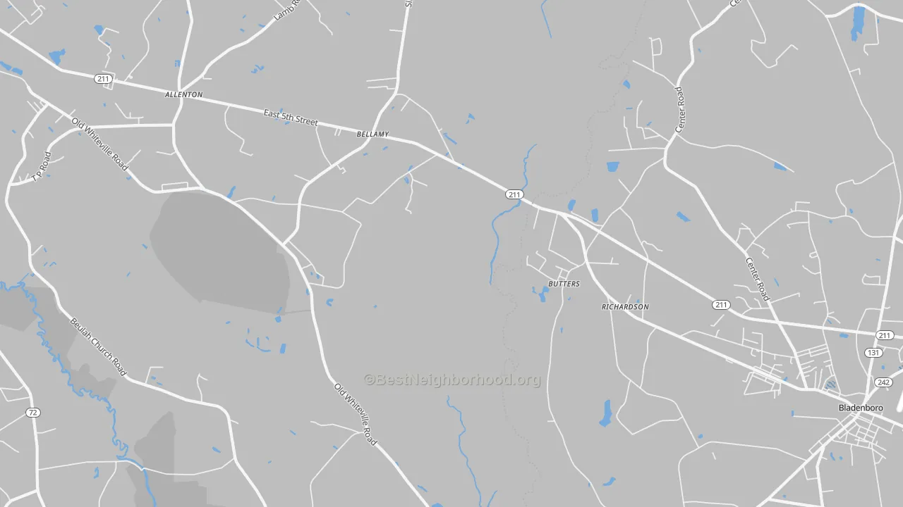 Transit Grade map of Butters, NC