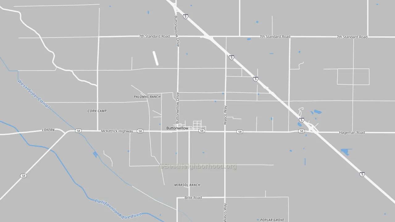 Transit Grade map of Buttonwillow, CA