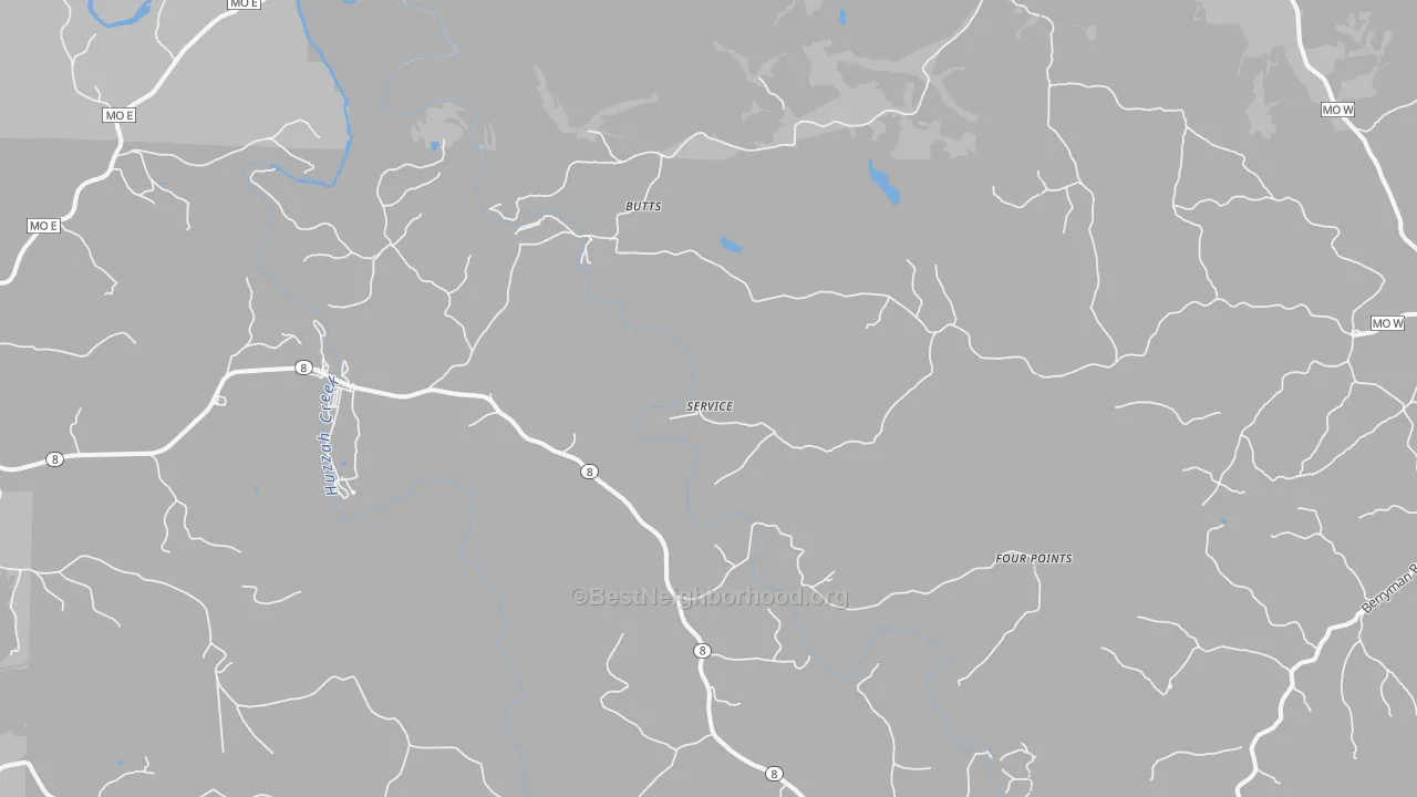 Transit Grade map of Butts, MO