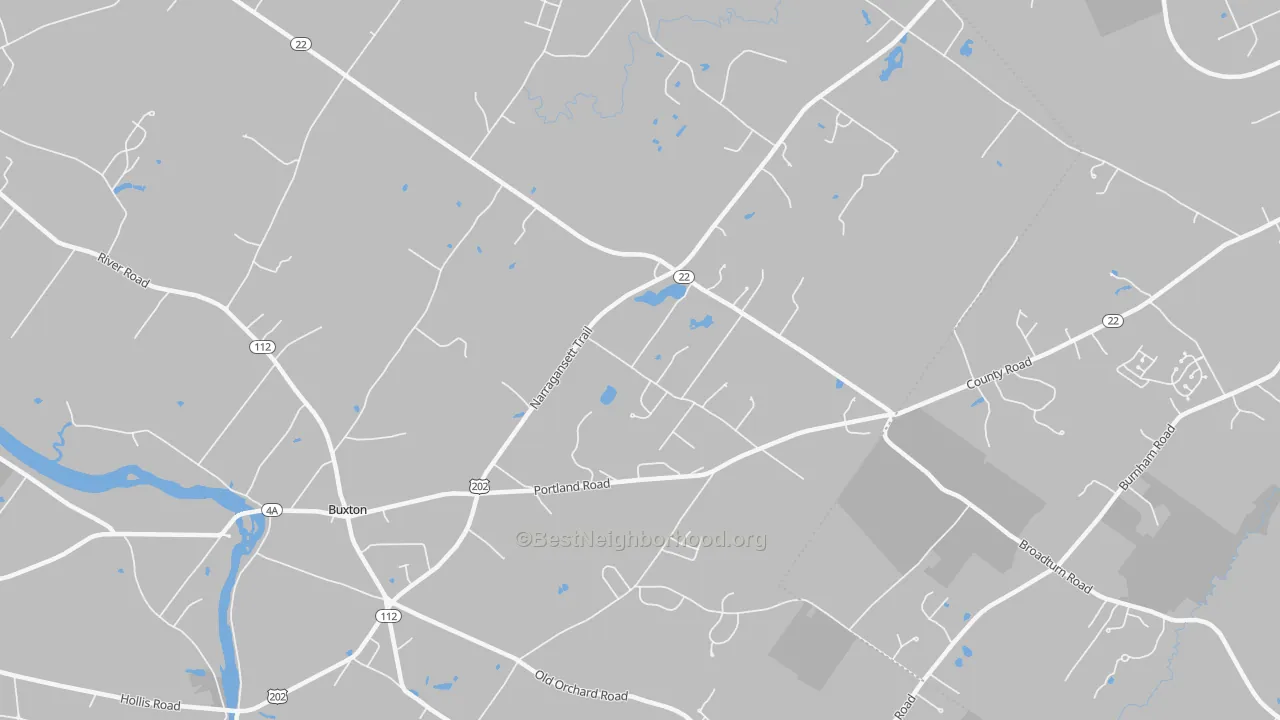 Transit Grade map of Buxton, ME