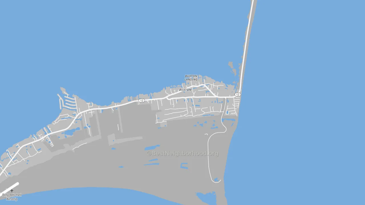 Transit Grade map of Buxton, NC