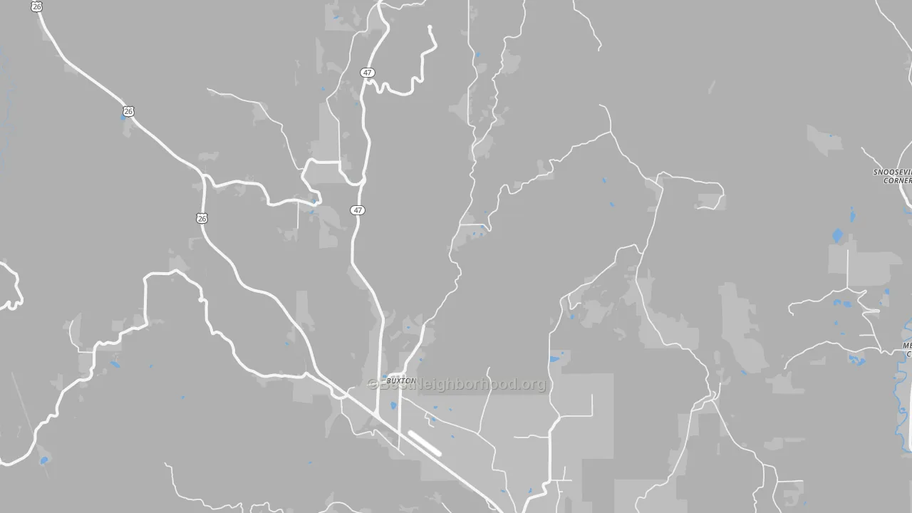 Transit Grade map of Buxton, OR