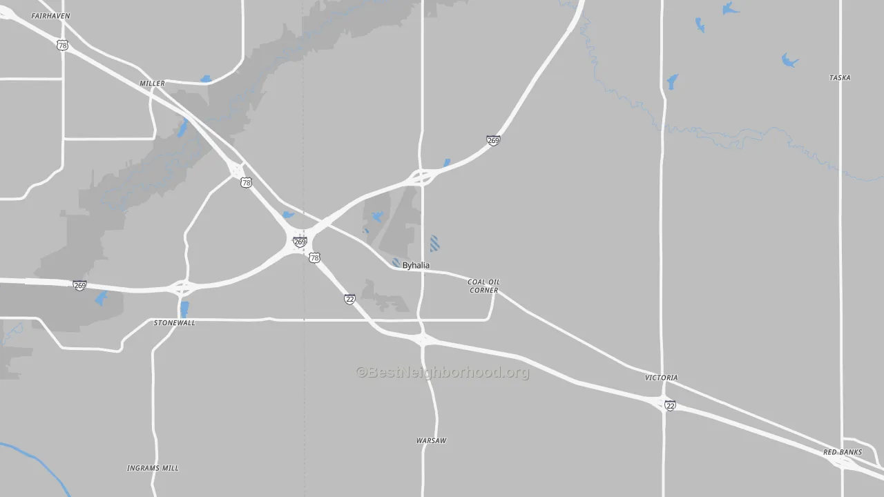 Transit Grade map of Byhalia, MS