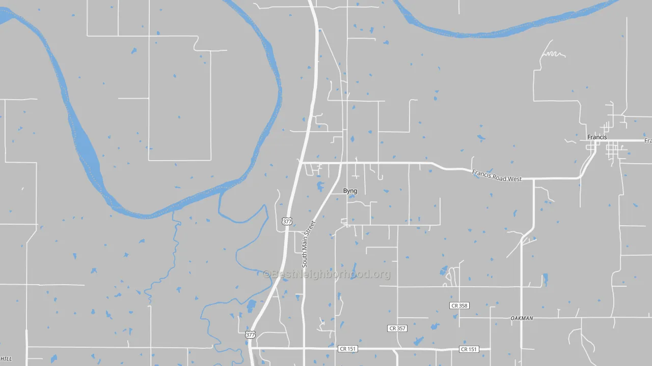 Transit Grade map of Byng, OK