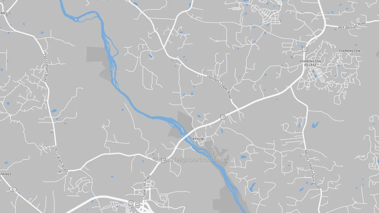 Transit Grade map of Bynum, NC