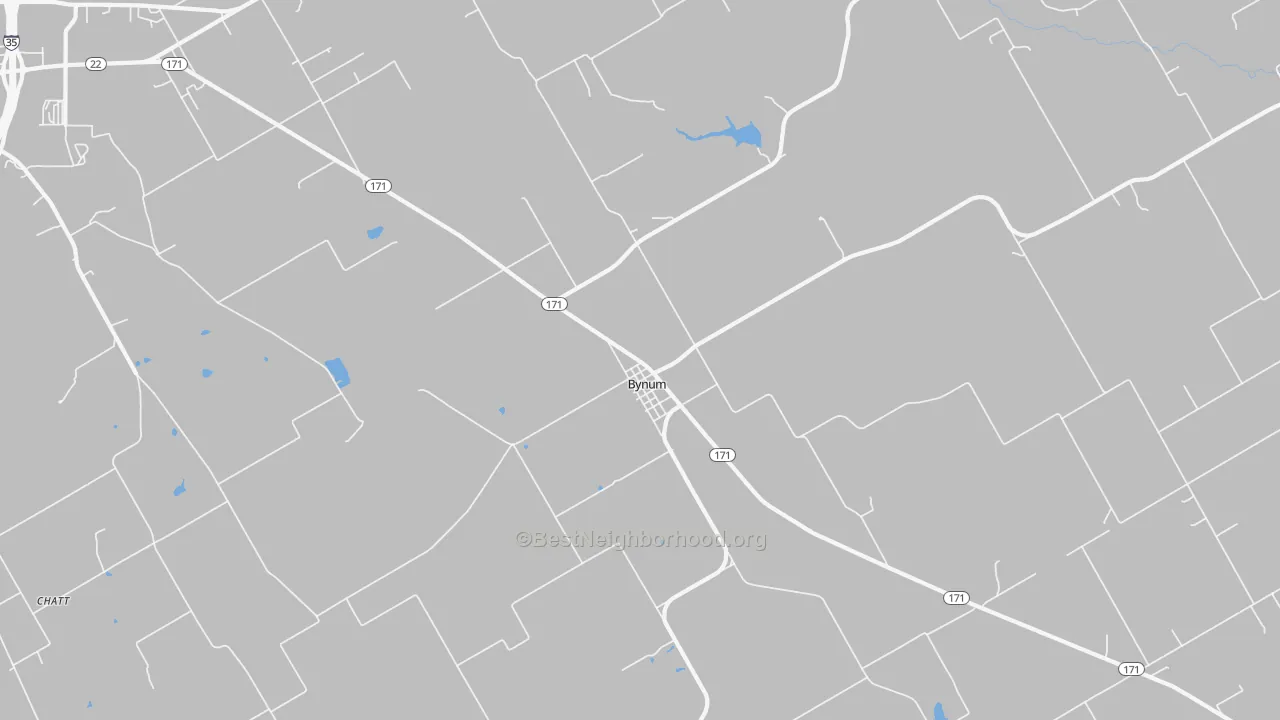 Transit Grade map of Bynum, TX