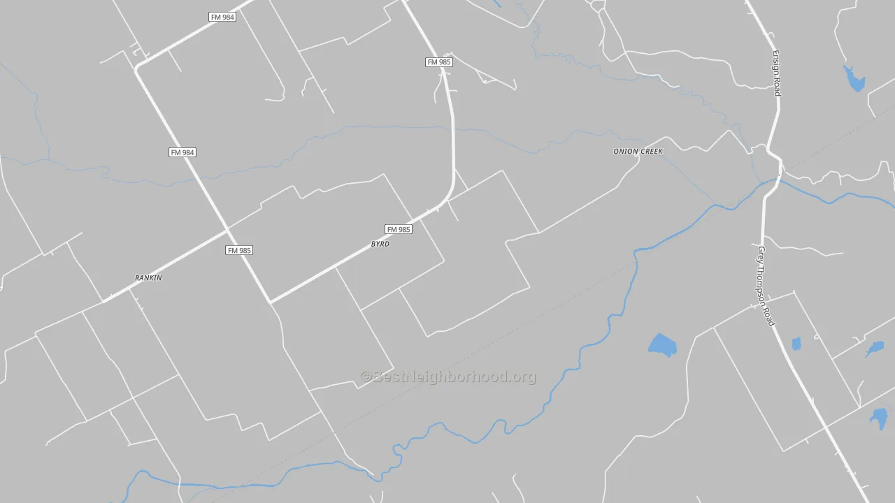 Transit Grade map of Byrd, TX