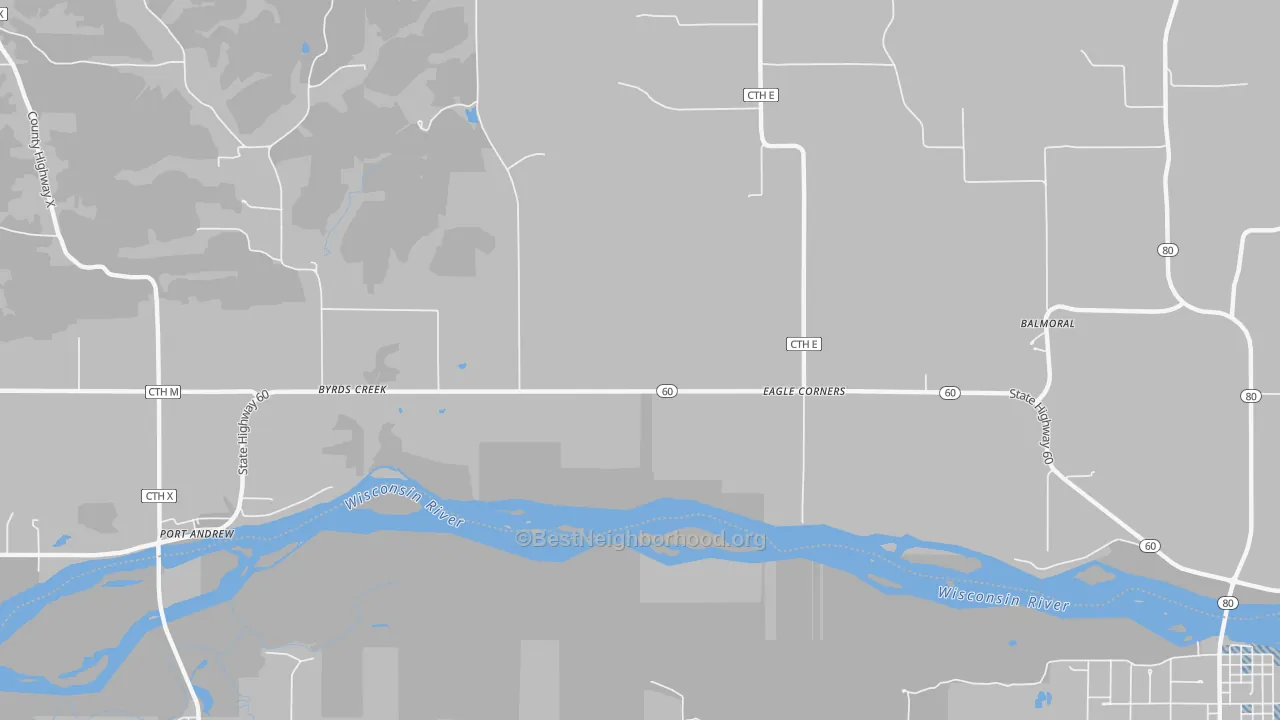 Transit Grade map of Byrds Creek, WI