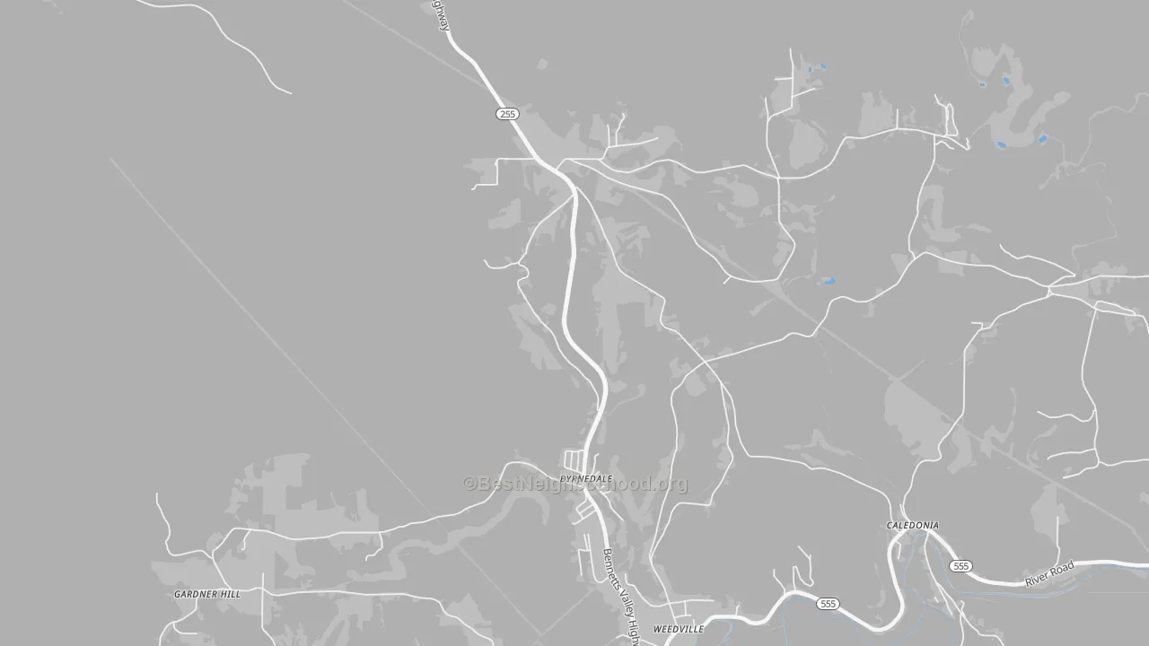Transit Grade map of Byrnedale, PA