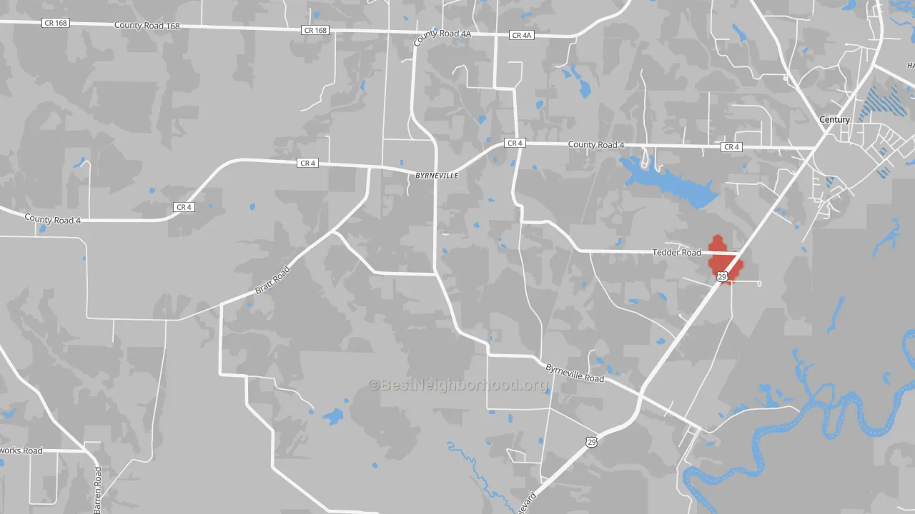 Transit Grade map of Byrneville, FL