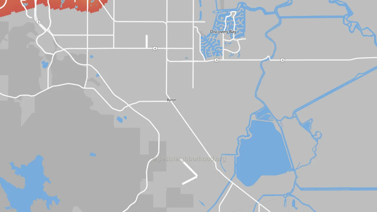 Transit Grade map of Byron, CA