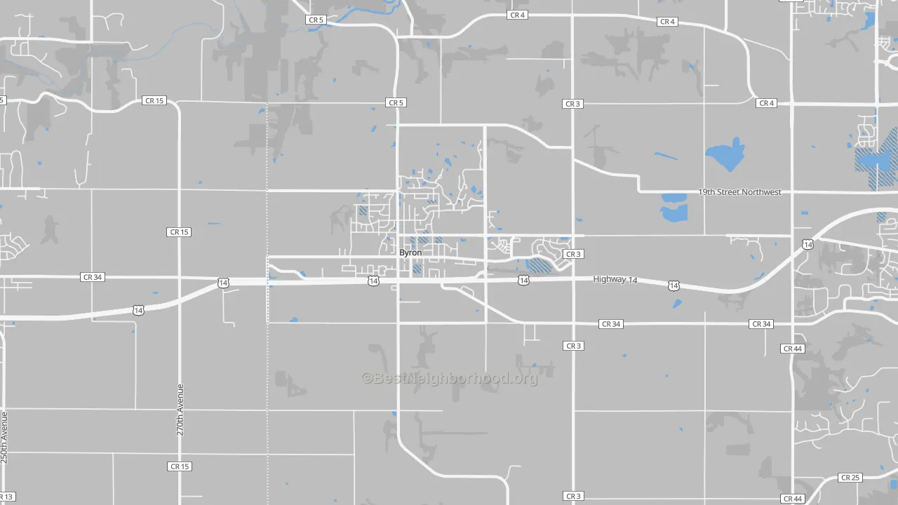 Transit Grade map of Byron, MN