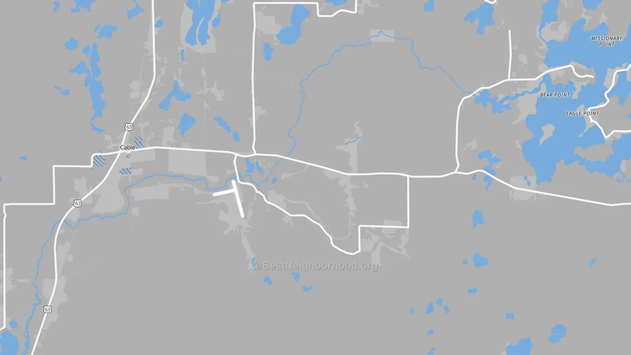Transit Grade map of Cable, WI