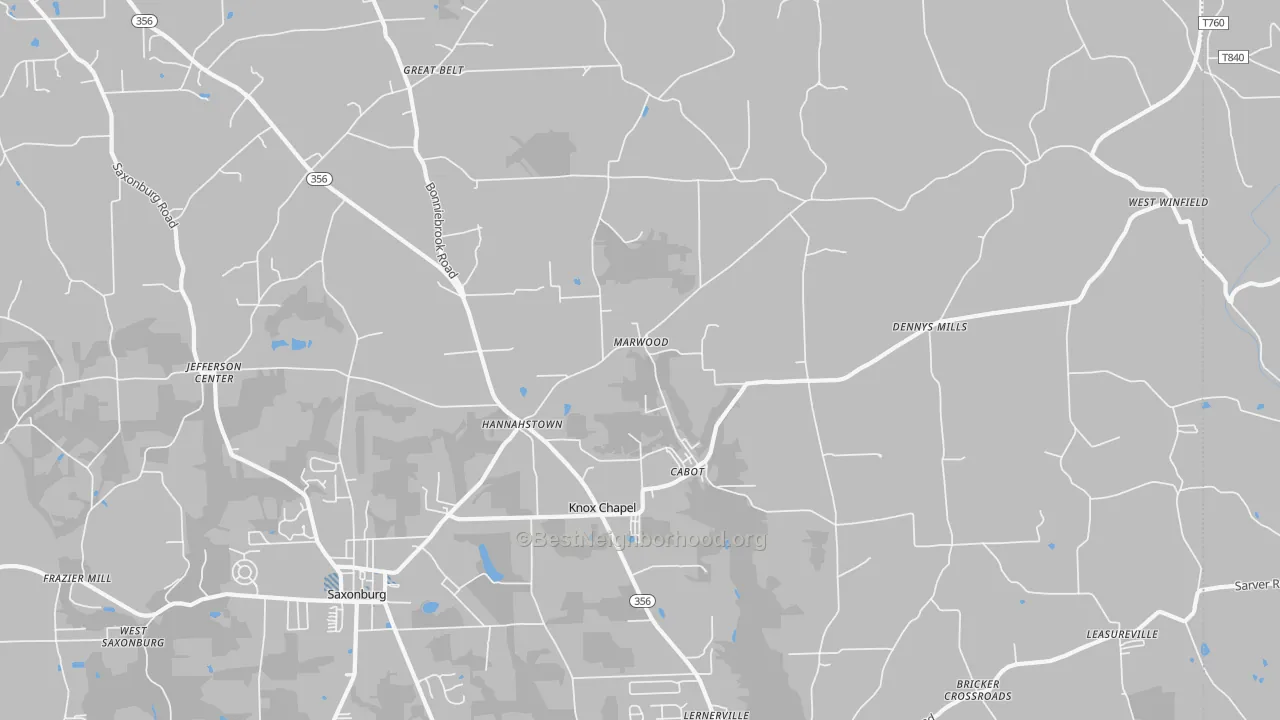 Transit Grade map of Cabot, PA