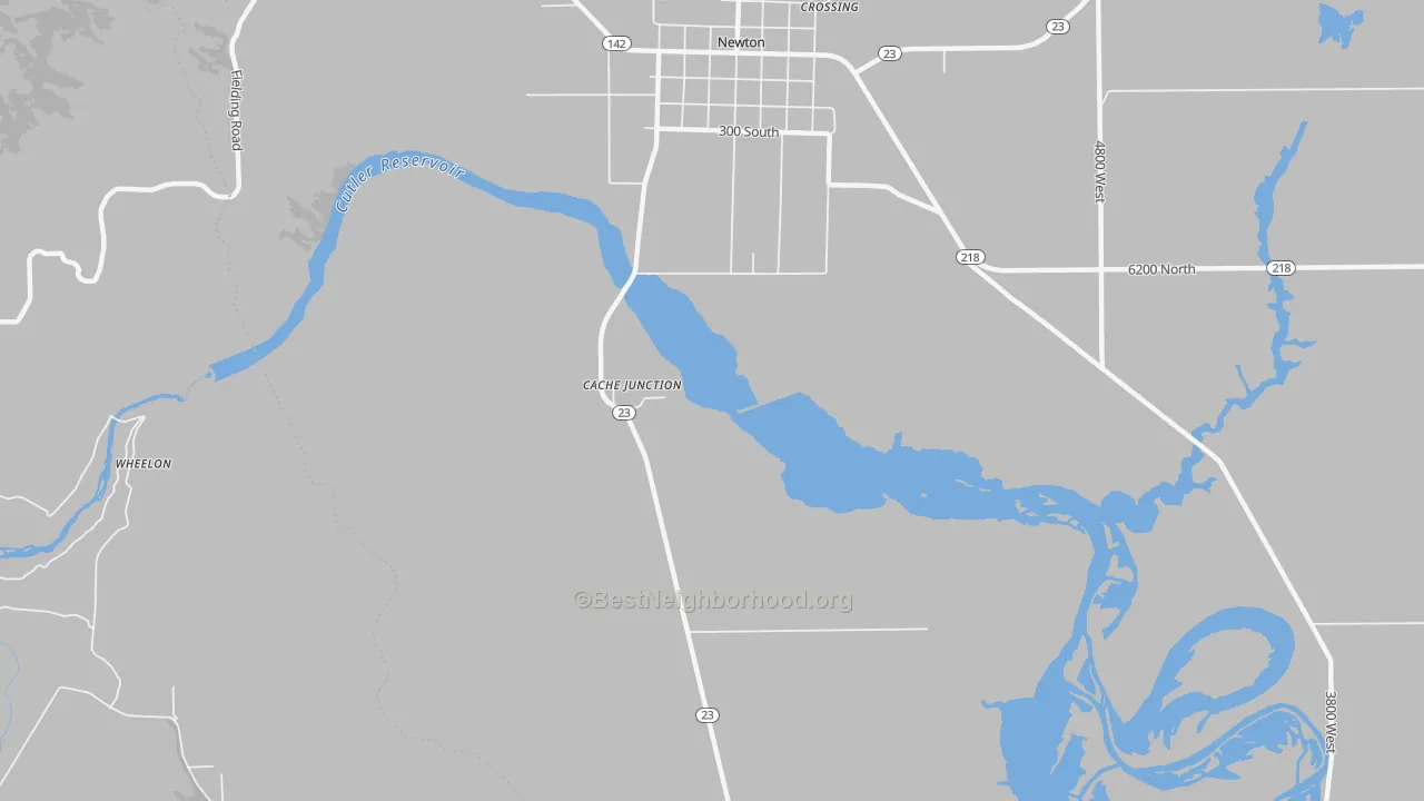Transit Grade map of Cache Junction, UT