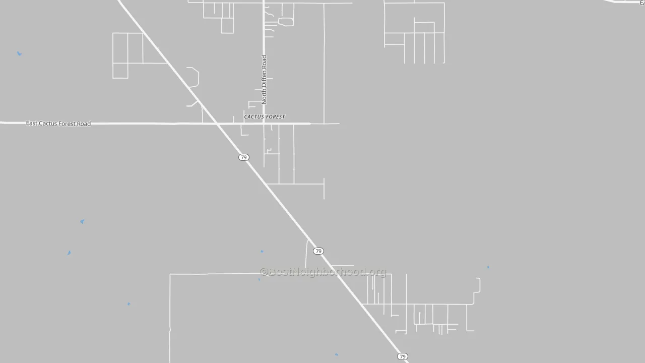 Transit Grade map of Cactus Forest, AZ