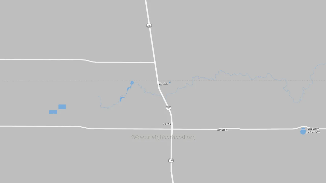 Transit Grade map of Cactus, TX