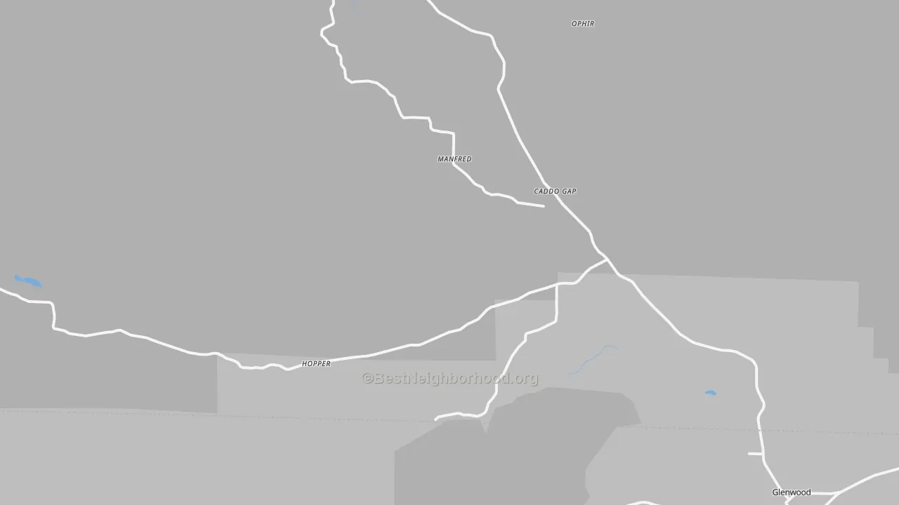 Transit Grade map of Caddo Gap, AR