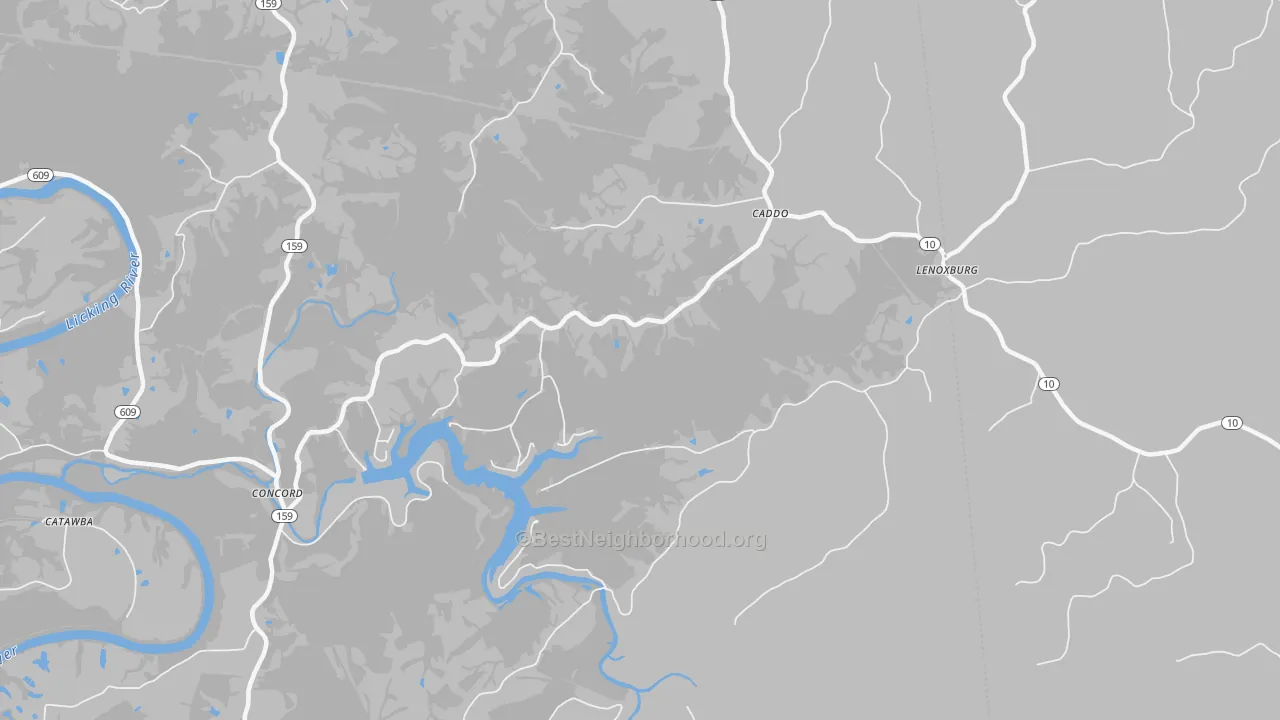 Transit Grade map of Caddo, KY