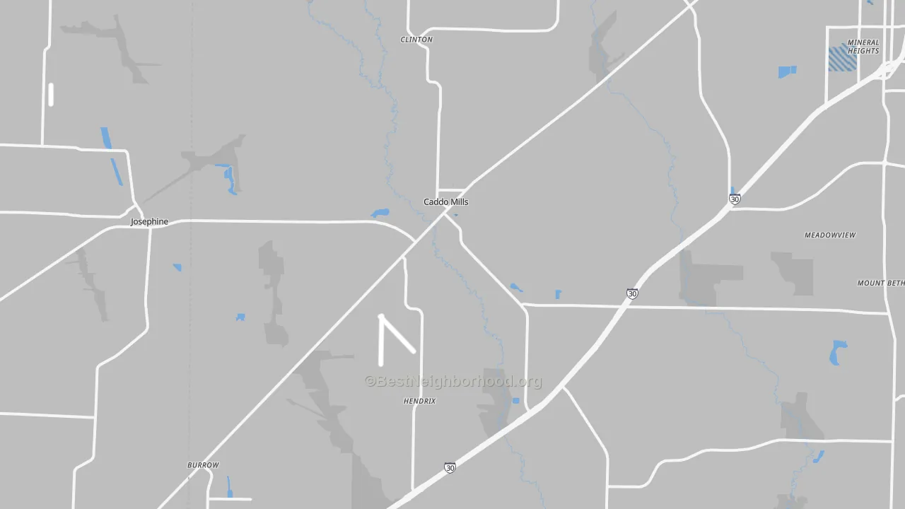 Transit Grade map of Caddo Mills, TX
