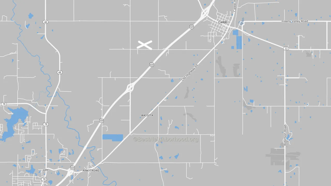 Transit Grade map of Caddo, OK